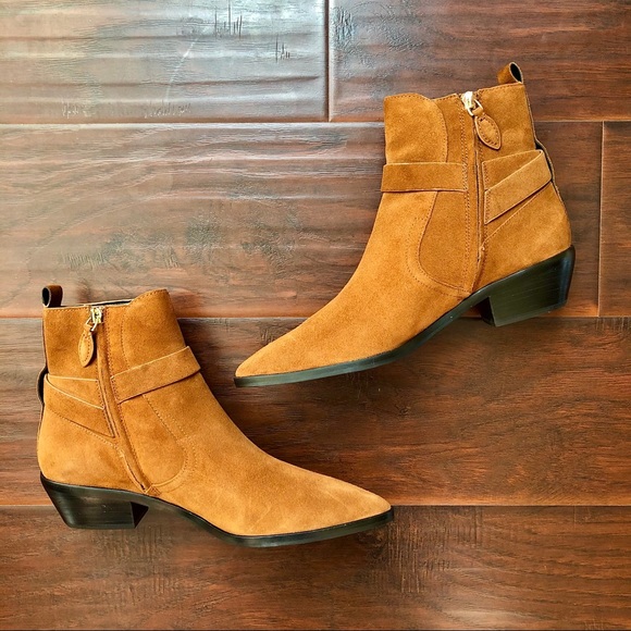 REBECCA MINKOFF⚡️Chestnut Suede Pointed Boots_9.5 - Picture 6 of 9